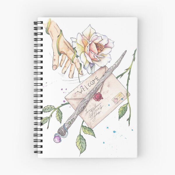 Item preview, A poster with a letter, magic wand, a rose and a hand.Watercolor with contour designed and sold by SASHA-MATBON.