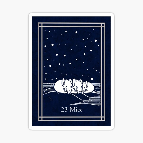 Item preview, Blue Night Lenormand: mice designed and sold by Adriana Juarez.