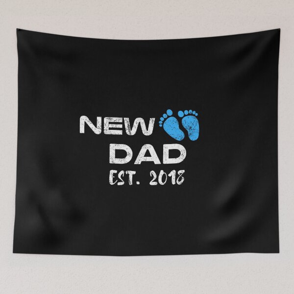 Item preview, Mens New Dad 2018 Mens Vintage design | It's A Boy Footprints designed and sold by DNH Threads.
