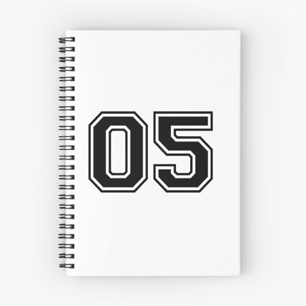 Item preview, 05  Uniform numbers in black with a black outside contour line number designed and sold by Magdalena Teterdynko.