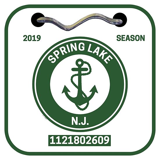 "Spring Lake New Jersey Beach Badge" Poster by fearcity Redbubble