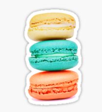 Stapel Macarons - Coral Aqua und Gelb Sticker