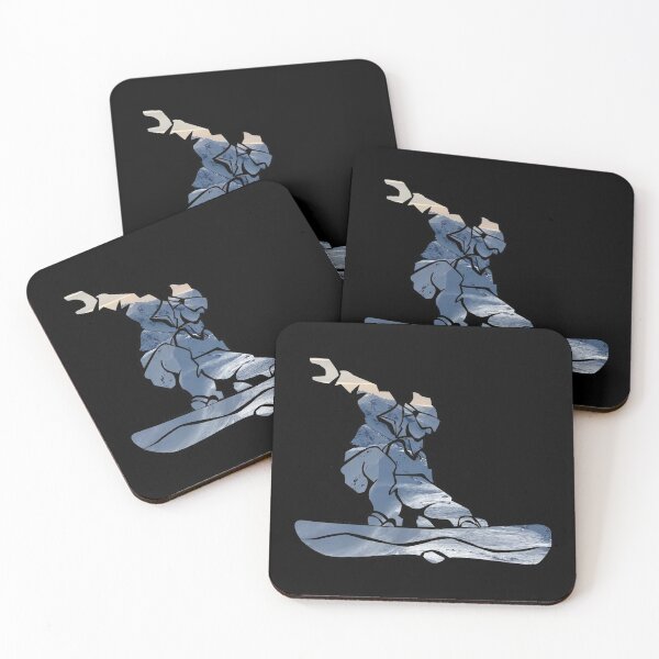 Item preview, Snowboarder Silhouette Outline with Winter Mountains designed and sold by Cute and Funny Animal Art Designs.