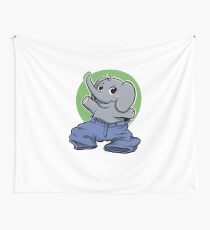 Elephant baby elephant pants Wall Tapestry
