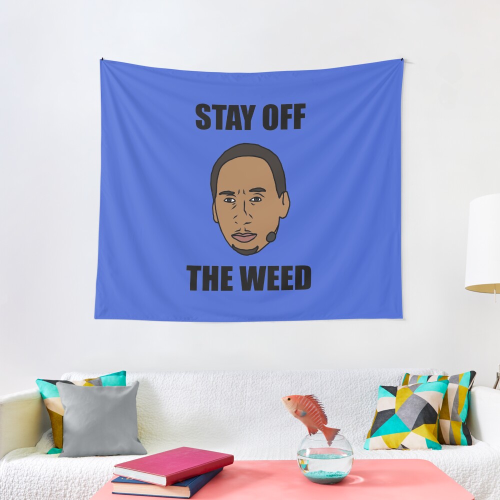 Stephen A Smith Stay Off The Weed "Stephen A. Smith "Stay Off The Weed"" Tapestry by RatTrapTees | Redbubble