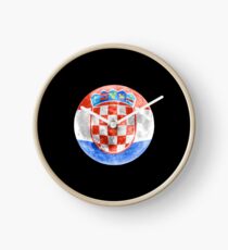 Croatia Croatian Flag Moon - Gift For Croatian From Croatia Uhr