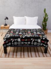 Rock Band Logo Throw Blanket
