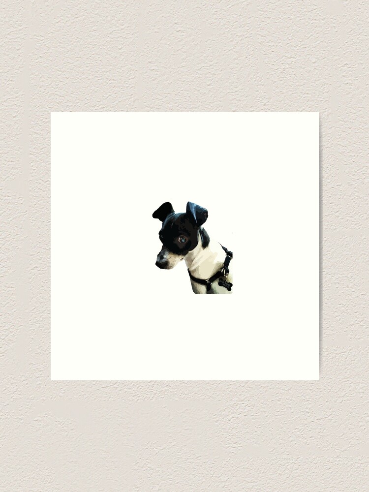 Alternate view of Carl the Rat Terrier Art Print