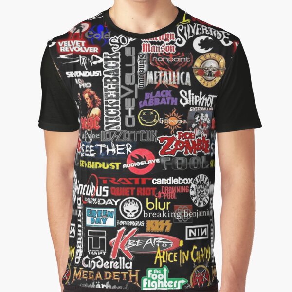 Rock n Roll Bands Graphic T-Shirt