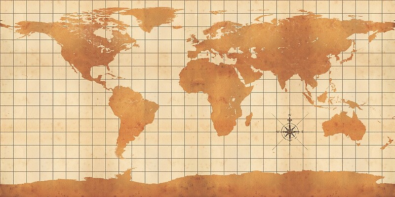 Old Earth Map Posters By Luke Milkovic Redbubble   Flat,800x800,070,f 