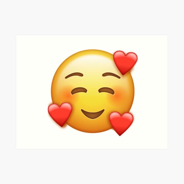 Herzen Emoji Kunstdruck Von Fruitfulmerch Redbubble