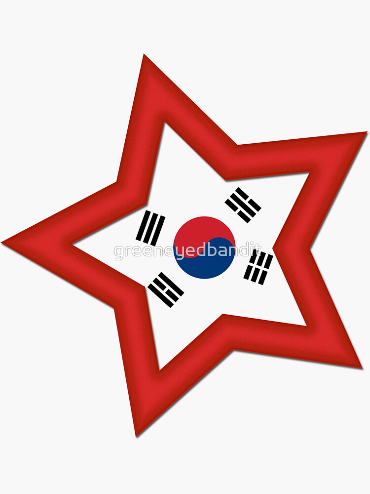 "Korean Star" Sticker by greeneyedbandit Redbubble