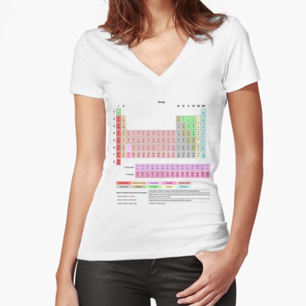 #Periodic #Table of #Elements #PeriodicTableofElements Fitted V-Neck T-Shirt