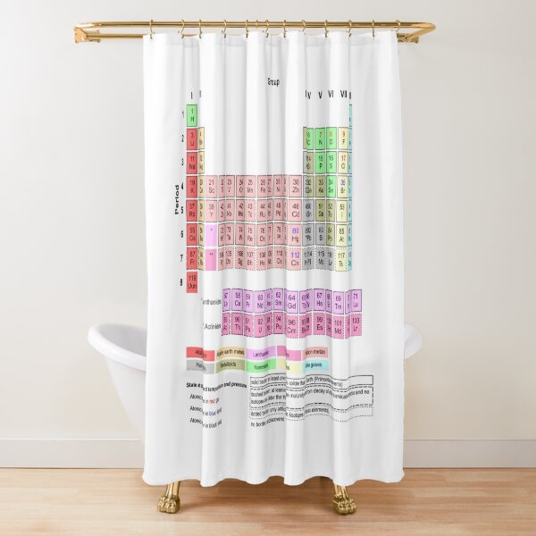 #Periodic #Table of #Elements #PeriodicTableofElements Shower Curtain