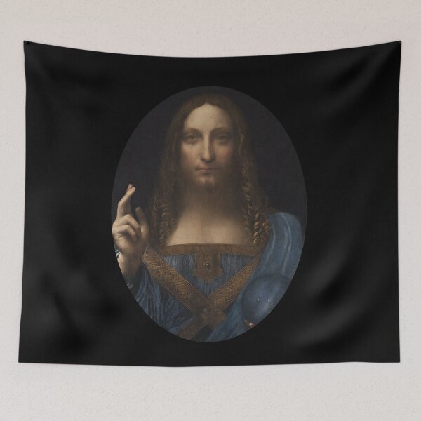 Item preview, Copy of Salvator Mundi by Leonardo da Vinci | Oval Cutout designed and sold by Dator.