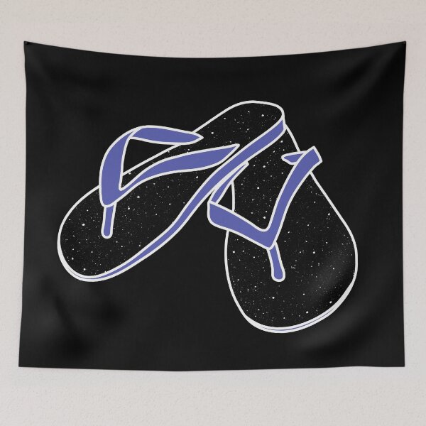 Item preview, Cosmic purple flip flops  designed and sold by Wlaurence.