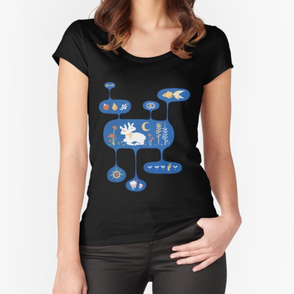lamb's garden Fitted Scoop T-Shirt