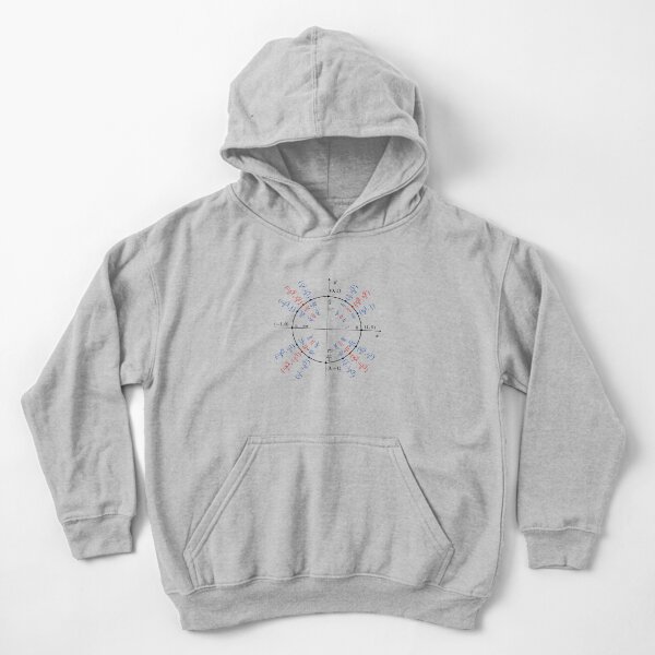 Unit circle angles. Trigonometry, Math Formulas, Geometry Formulas Kids Pullover Hoodie