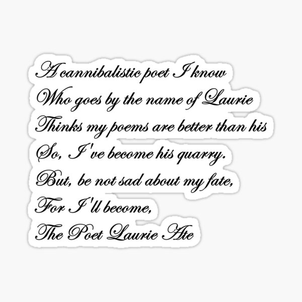 Vista previa del artículo con la obra «Poeta Laurie Ate», diseñado y vendido por sloganwriter12.