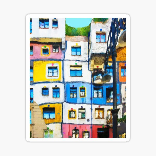 Hundertwasserhaus in Wien Sticker