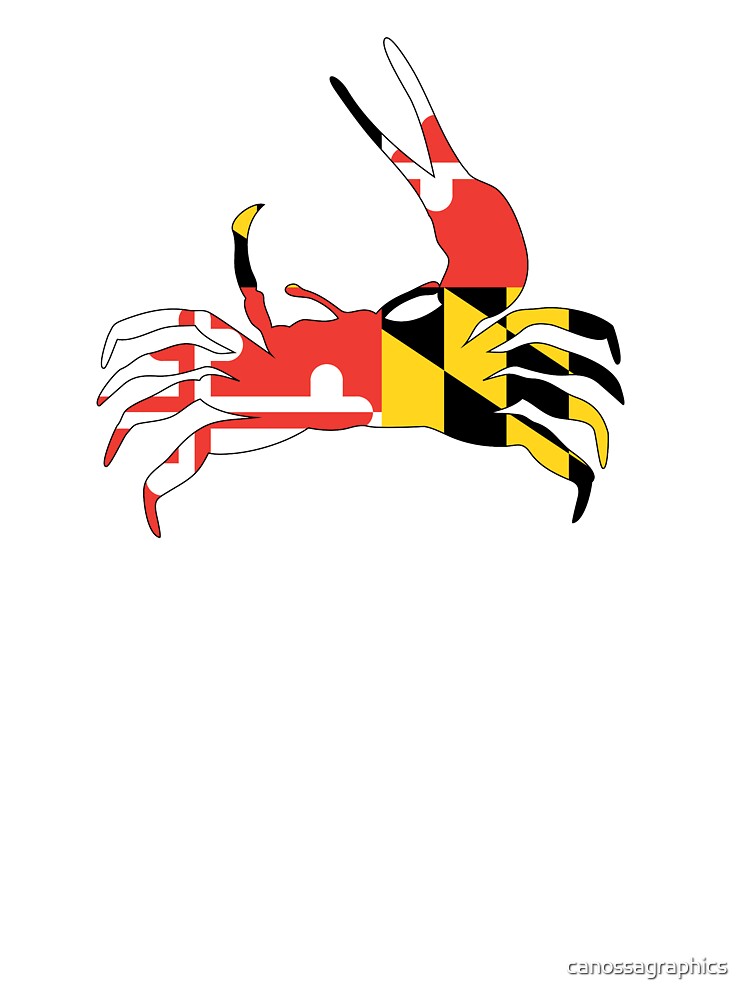 Fiddler Crab With Maryland Flag Kids T Shirt By Canossagraphics Redbubble