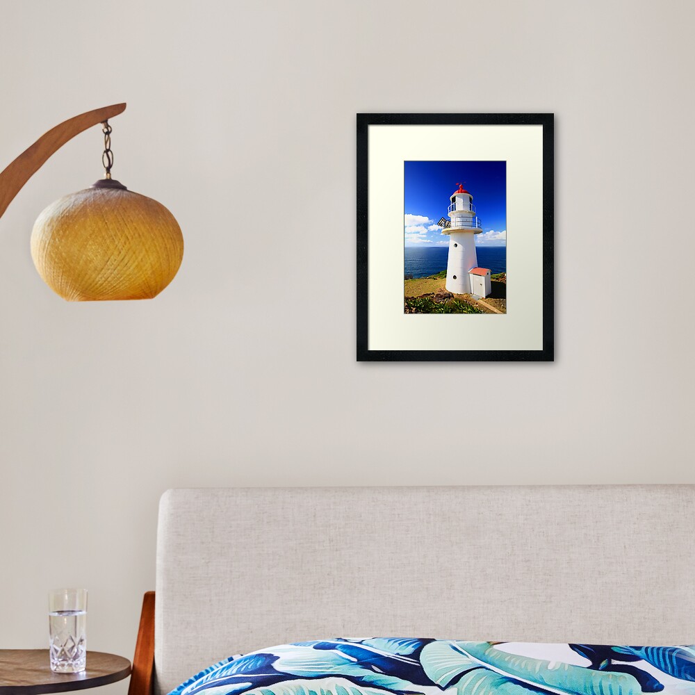 "Double Island Point Lighthouse " Framed Art Print for Sale by SRB1