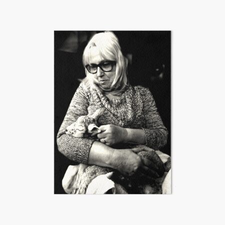 Woman with Lamb Art Board Print