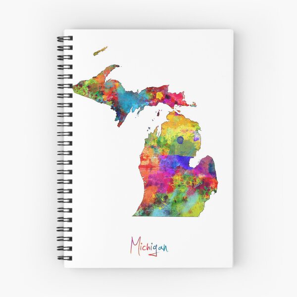 Item preview, Michigan Map designed and sold by ArtPrints.
