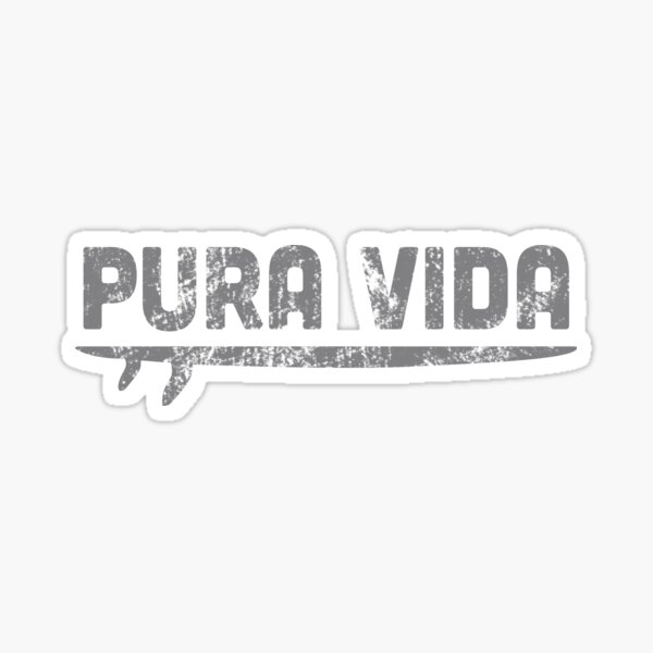 Vintage Pura Vida Surf Sticker