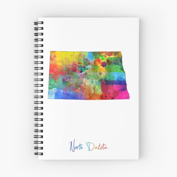 Item preview, North Dakota Map designed and sold by ArtPrints.