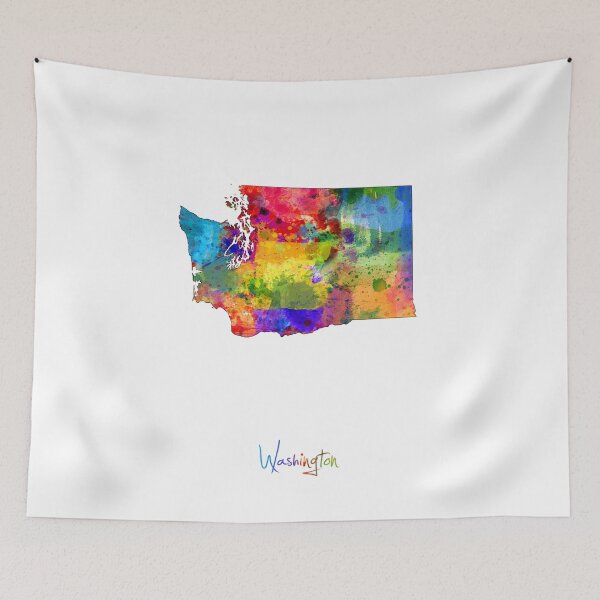 Item preview, Washington Map designed and sold by ArtPrints.