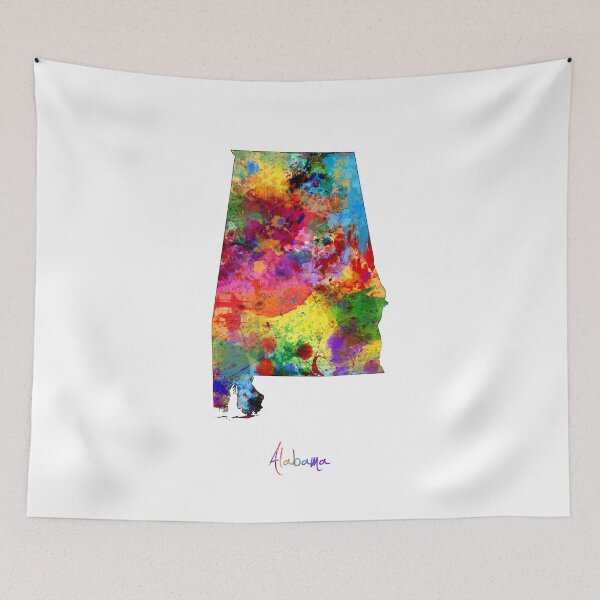 Item preview, Alabama Map designed and sold by ArtPrints.