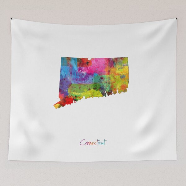 Item preview, Connecticut Map designed and sold by ArtPrints.