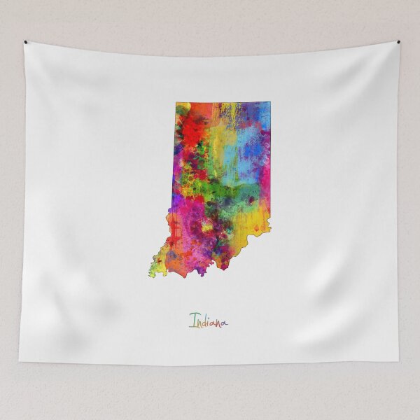 Item preview, Indiana Map designed and sold by ArtPrints.