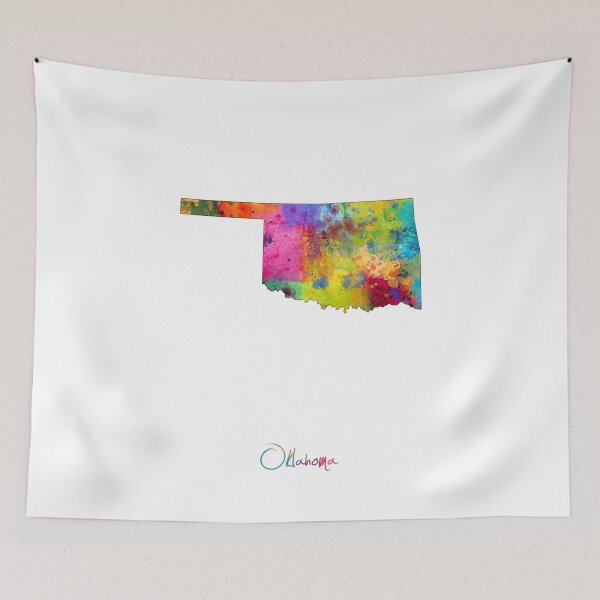 Item preview, Oklahoma Map designed and sold by ArtPrints.