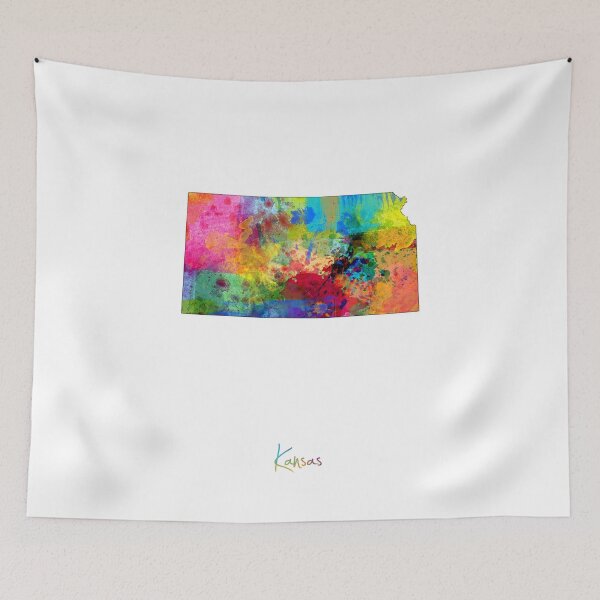 Item preview, Kansas Map designed and sold by ArtPrints.