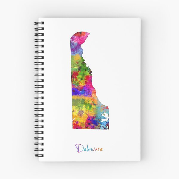 Item preview, Delaware Map designed and sold by ArtPrints.