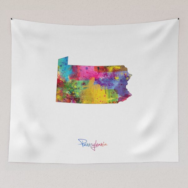 Artikelvorschau, Pennsylvania Map entworfen und verkauft von ArtPrints.