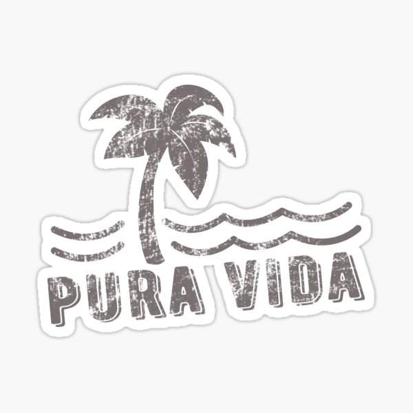 Vintage Pura Vida Beach Sticker By Tonyspencer Redbubble 