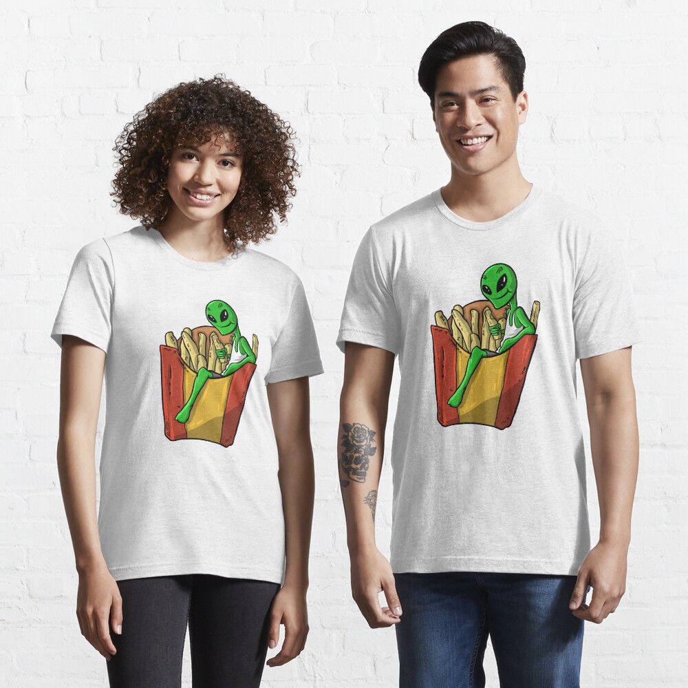 Kopie von Alien Pommes Fast Food T-Shirt