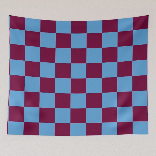 Item preview, Aston Villa Claret and Blue Checkered Fan Flag designed and sold by Sporting Colour.