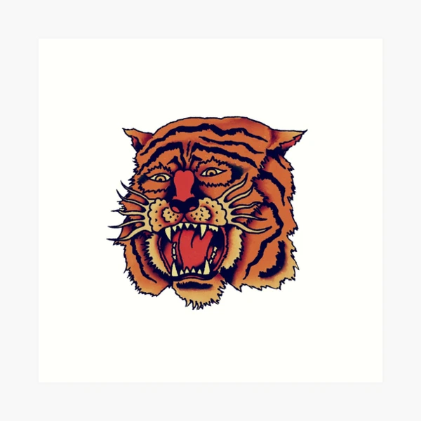 Tiger art Illustration hand drawn style premium vector for tattoo, sticker,  logo etc 20044843 Vector Art at Vecteezy