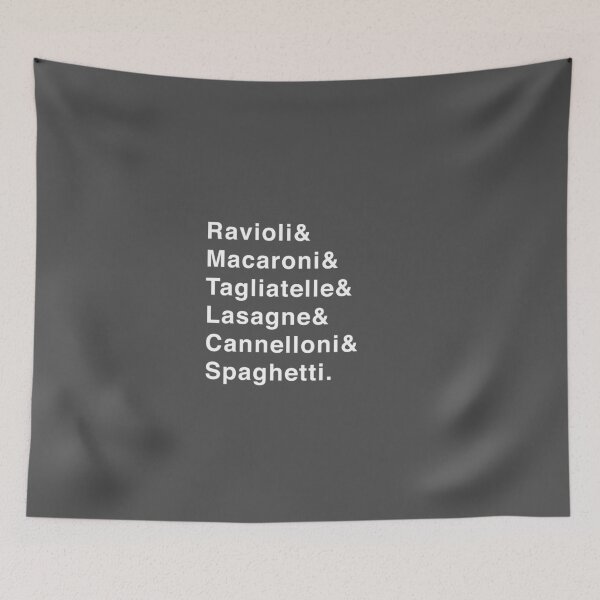 Item preview, Kinds of Pasta List (Ravioli, Macaroni, Tagliatelle, Lasagne, Cannelloni, Spaghetti) designed and sold by isstgeschichte.