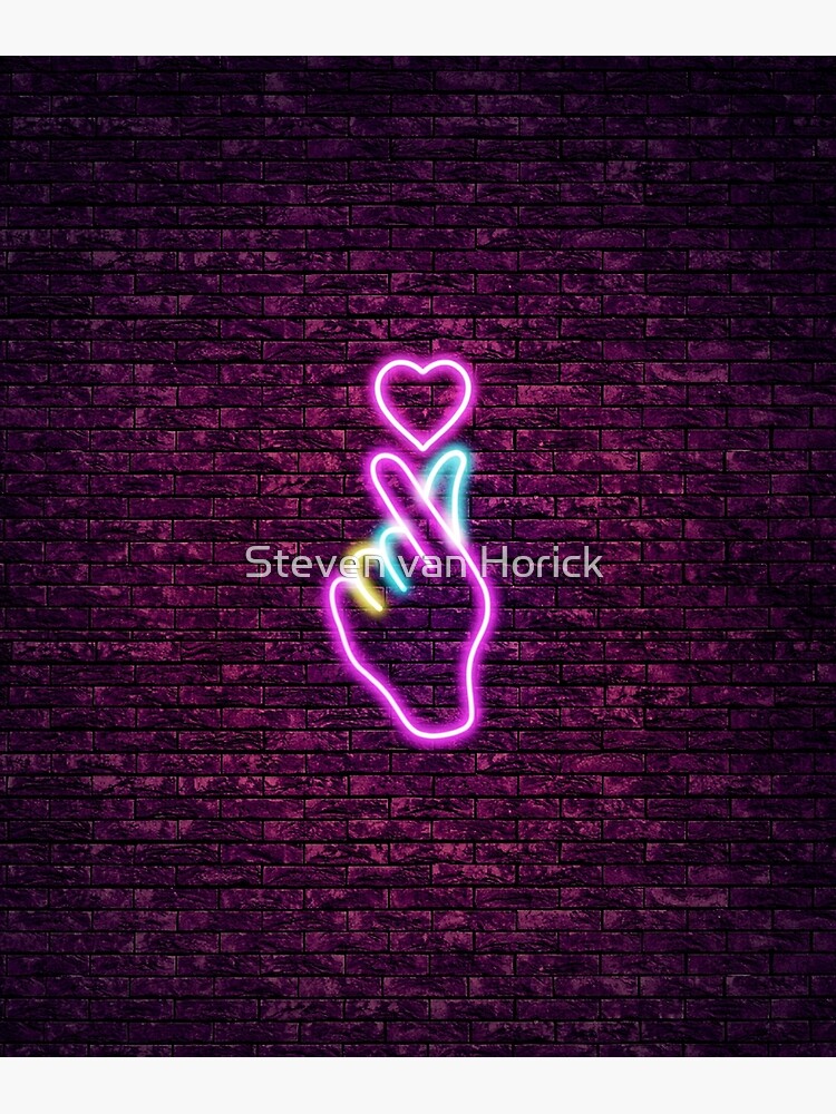 Finger Heart Neon Poster for Sale by Steven van Horick