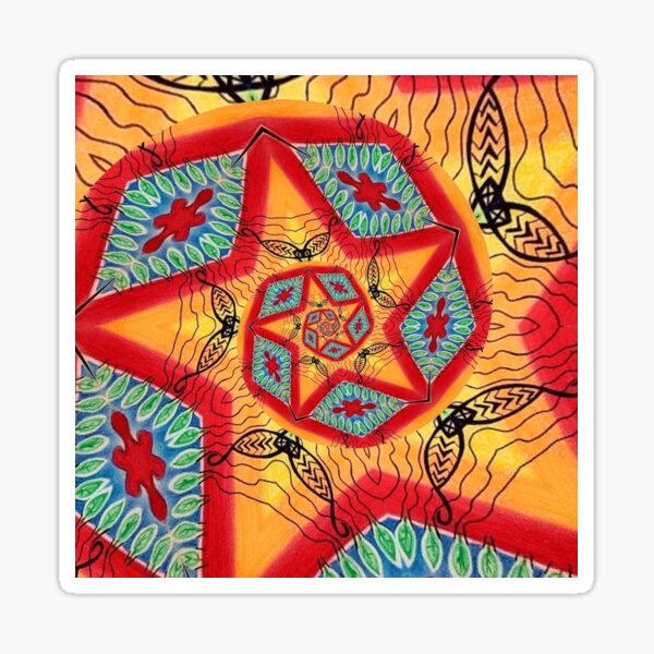 Native art style spiral Sticker