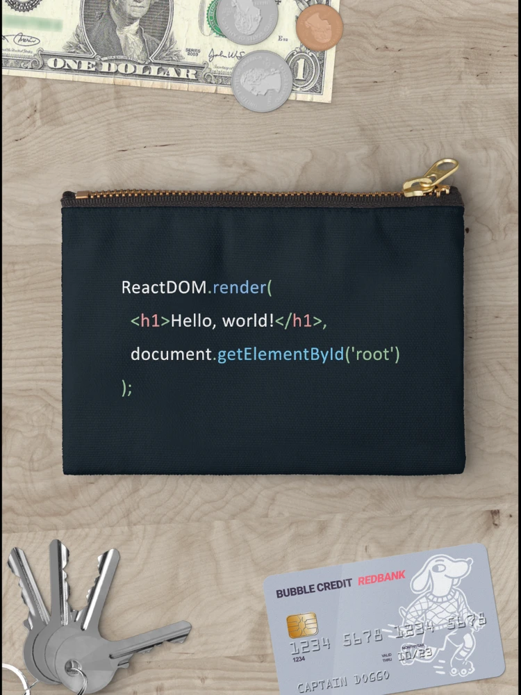 Thumbnail 3 of 4, Zipper Pouch, React JS ReactJS JavaScript Framework designed and sold by vladocar.