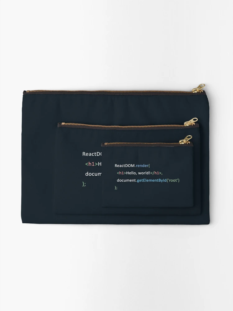 Thumbnail 2 of 4, Zipper Pouch, React JS ReactJS JavaScript Framework designed and sold by vladocar.
