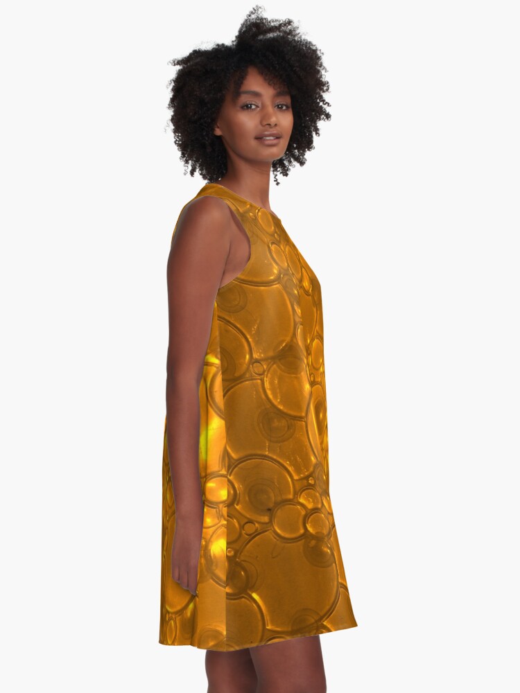 Alternate view of Gleaming Copper Bubbles Pattern A-Line Dress