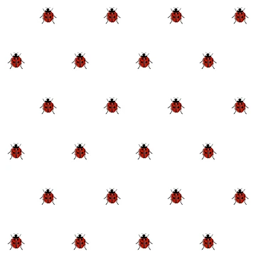 Artwork thumbnail, Ladybird Insect Pattern by Adam Regester