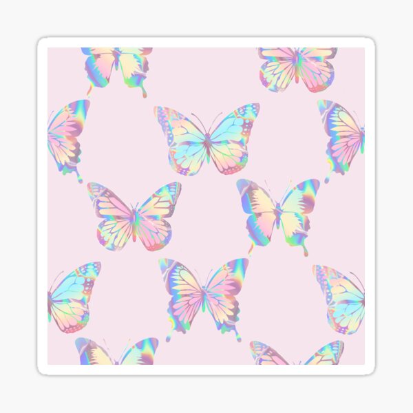 Download Holographic Butterfly Stickers | Redbubble